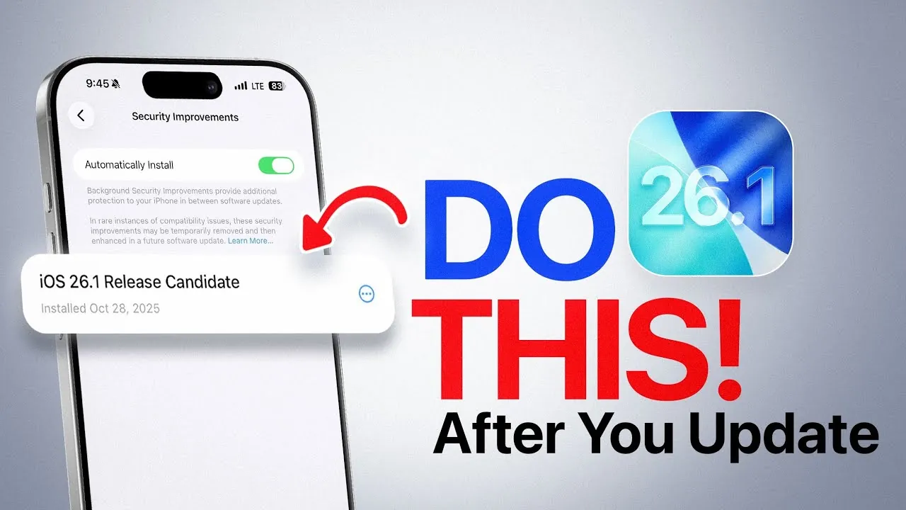 How to enable background security improvements in iOS 26.1