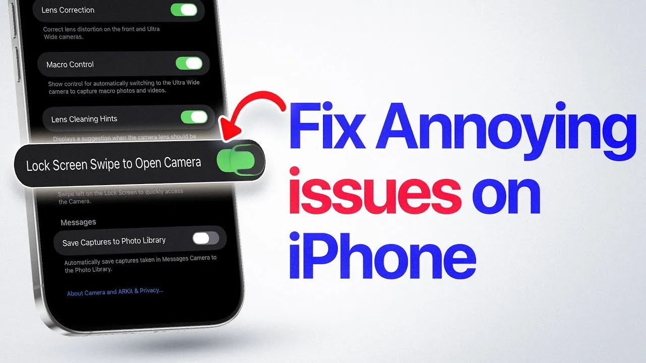 Steps to fix accidental camera launches in iOS 26