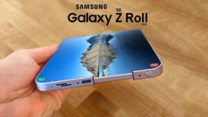 Galaxy Z Roll 5G showcasing its rollable display technology