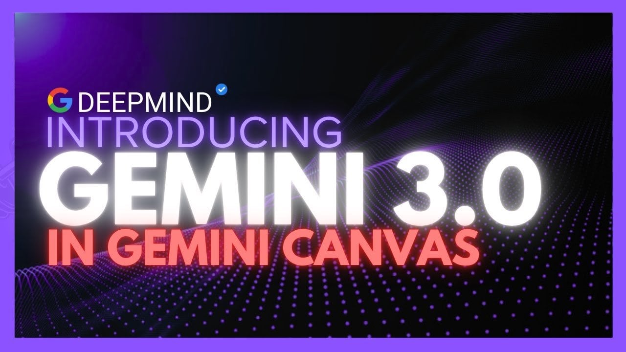 Image for article Gemini 3.0 Pro in Canvas Builds OS Clones and Dazzling SVG Sites in Minutes