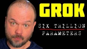 Concept art of Grock 5 handling text, images, audio, and video in real time