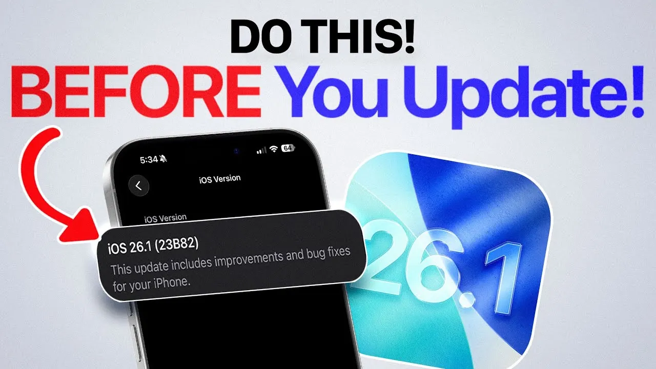 How to back up your data before installing iOS 26.1