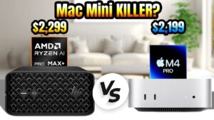 HP Z2 Mini and Mac Mini M4 Pro side-by-side performance comparison.