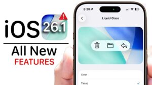 Liquid glass display technology in iOS 26.1 for personalized screen customization