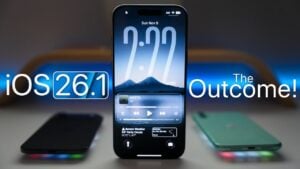 iOS 26.1 update showcasing new features and improvements