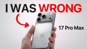 iPhone 17 Pro Max showcasing 25W fast wireless charging feature