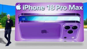 Transparent design of the iPhone 18 Pro Max showcasing internal components