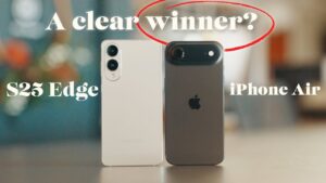 Comparison of iPhone Air and Galaxy S25 Edge smartphones
