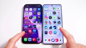 Comparison of iPhone Air and Galaxy S25 Edge smartphone designs