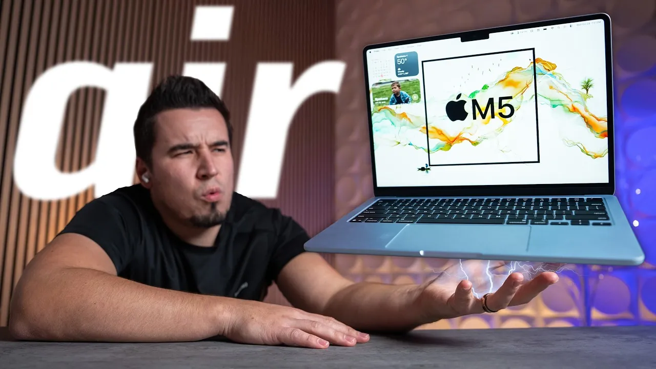 M5 MacBook Air highlighting improved battery life and energy efficiency