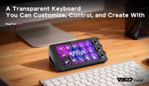 The MagTran M3 keypad featuring dynamic key displays and transparent magnetic switches