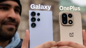 Comparison of OnePlus 15 and Galaxy S25 Ultra smartphones in 2025