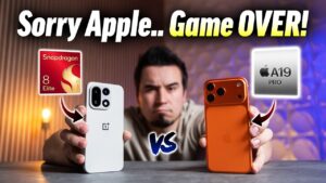 OnePlus 15 vs iPhone 17 Pro Max side-by-side comparison of features