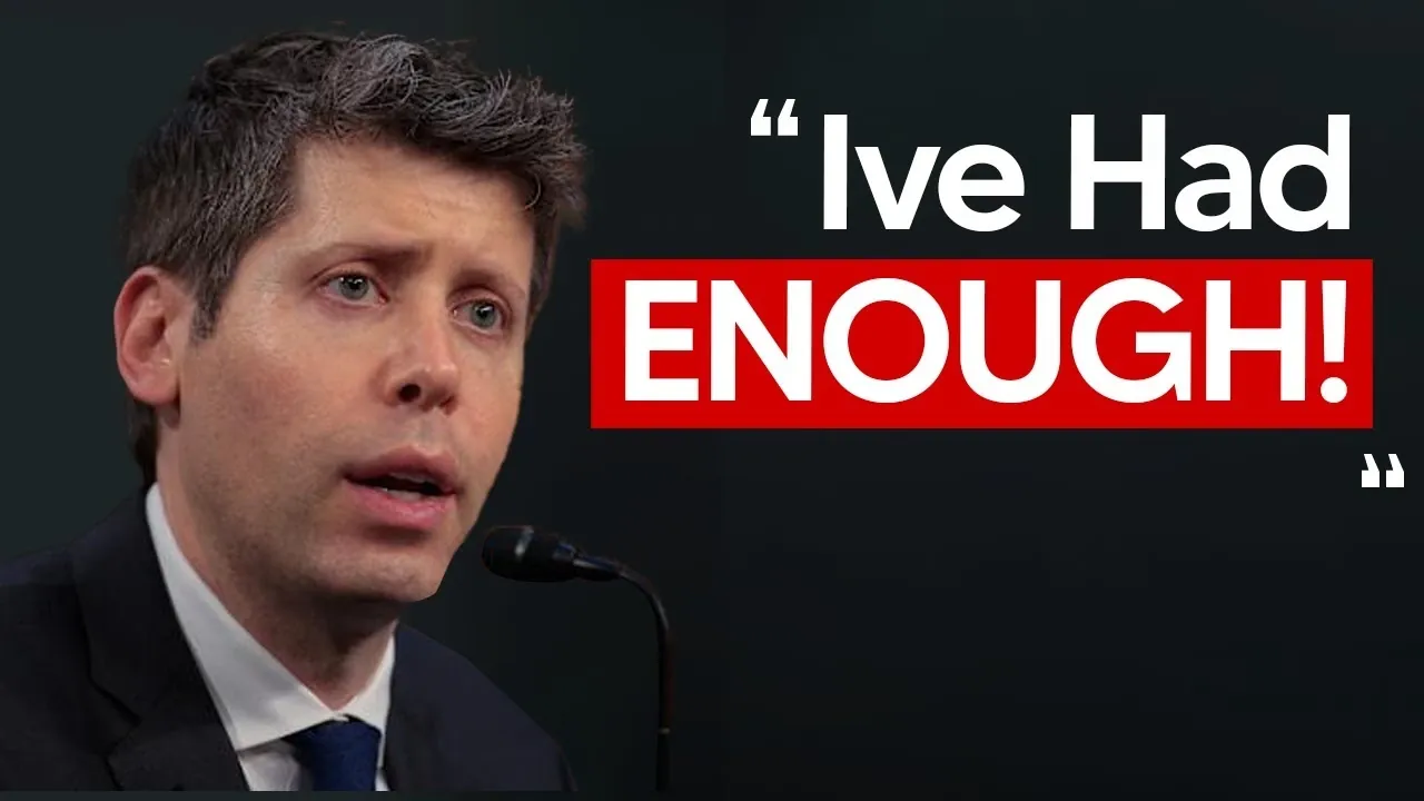 Sam Altman during a tense interview discussing OpenAI’s financial strategy and industry challenges