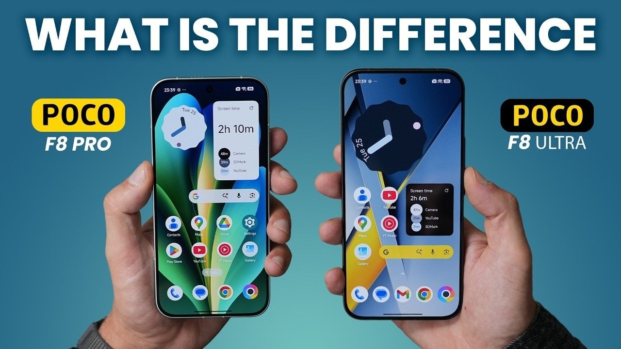 Poco F8 Pro vs Poco F8 Ultra comparison