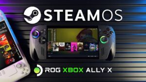 Performance benchmarks of SteamOS 3.8 on the ROG Xbox Ally X compared to Steam Deck