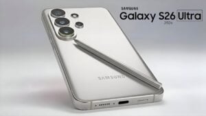 Samsung Galaxy S26 Ultra showcasing its sleek new design and rounded corners