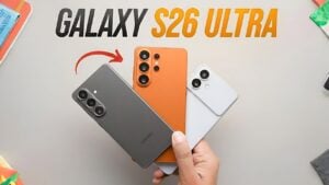Samsung Galaxy S26 Ultra showcasing its bold new design and camera module