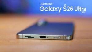 Samsung Galaxy S26 Ultra showcasing its wireless charging capabilities