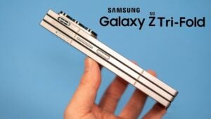 Samsung Galaxy Z Trifold showcasing its innovative trifold design