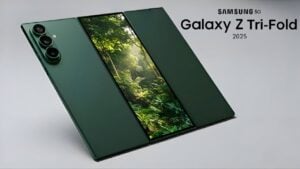 Samsung Galaxy Z Trifold showcasing its innovative dual-hinge design