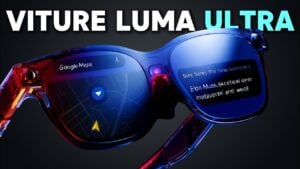 Closeup of Viture Luma Ultra adjustable nose pads and side arms for comfort