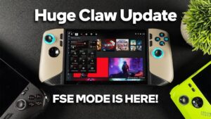 Windows 11 full-screen mode running on an MSI Claw gaming device