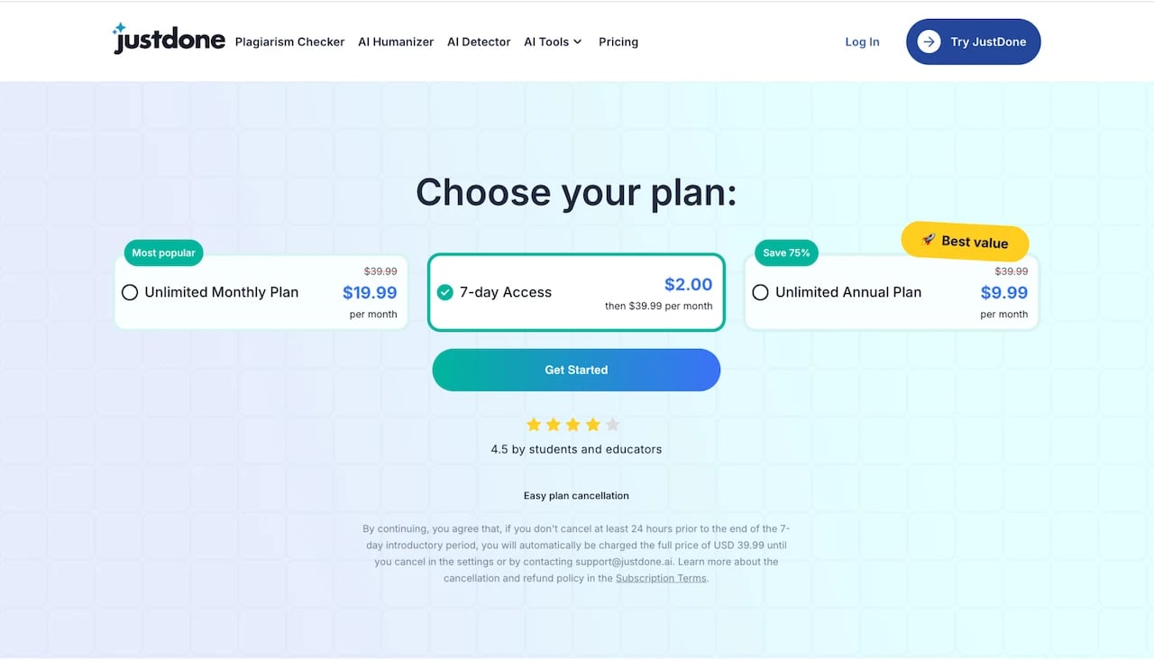 JustDone AI Review - Empowering AI tools for Generating Articles