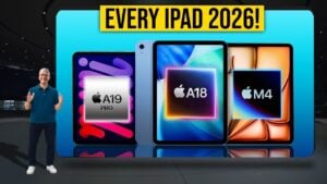 2026 iPad lineup showcasing OLED displays and advanced chips