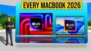 Apple’s 2026 MacBook lineup featuring performance upgrades and a budget model