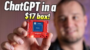 AI Pilot device showcasing customizable voice options and compact design