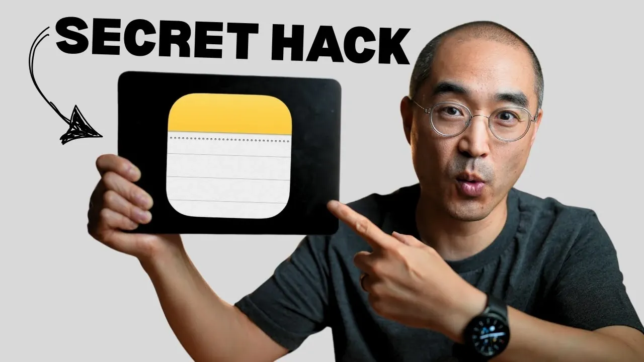 A phone screen showing Apple Notes recording speech with live transcription, ready to search and jump to key moments.