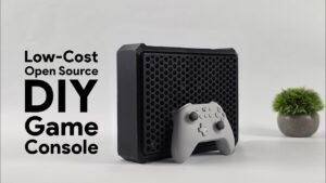 Custom 3D printed case with honeycomb vents, tuned for airflow, fitted to a compact BC250 gaming build.