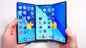 Galaxy Z TriFold showcasing its innovative tri-fold design