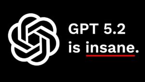Slide compares GPT 5.2 business task match rate of 70.9 percent with faster turnaround and lower estimated cost.