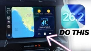iOS 26.2 CarPlay update showcasing new multitasking features