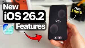 iOS 26.2 lock screen customization with gloss and liquid glass options
