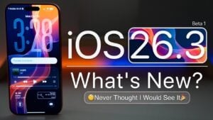 iOS 26.3 Beta 1 showcasing new features and cross-platform updates