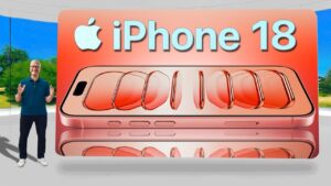 Close-up of iPhone 18’s advanced camera system with low-light capabilities