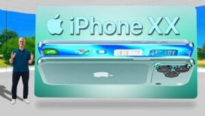 Curved glass display design of the iPhone 20 with liquid glass technology