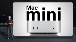 Mac Mini M5 showcasing its compact design and powerful performance upgrades