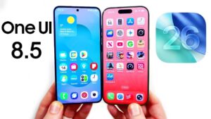 Comparison of One UI 8.5 and iOS 26 speed test results