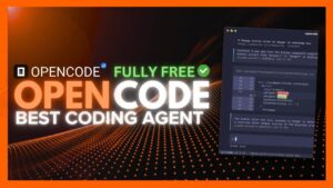 A developer switches sessions in OpenCode while viewing LSP hints and quick commands in the sidebar.