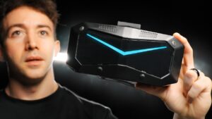 Desktop GPU like an RTX 5080 shown with cable routing, hinting at the high performance needed for 90 Hz.