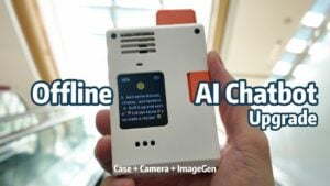 Raspberry Pi 5 sits in a custom 3D-printed case, running a private chatbot with local models enabled.