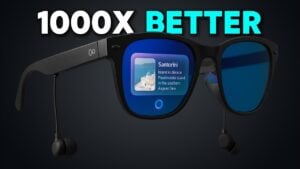 Clip-on shades fitted to thick Meta frames, boosting display contrast for easier viewing under bright sun and glare.