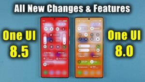 Comparison of Samsung One UI 8.5 and One UI 8.0 features and updates