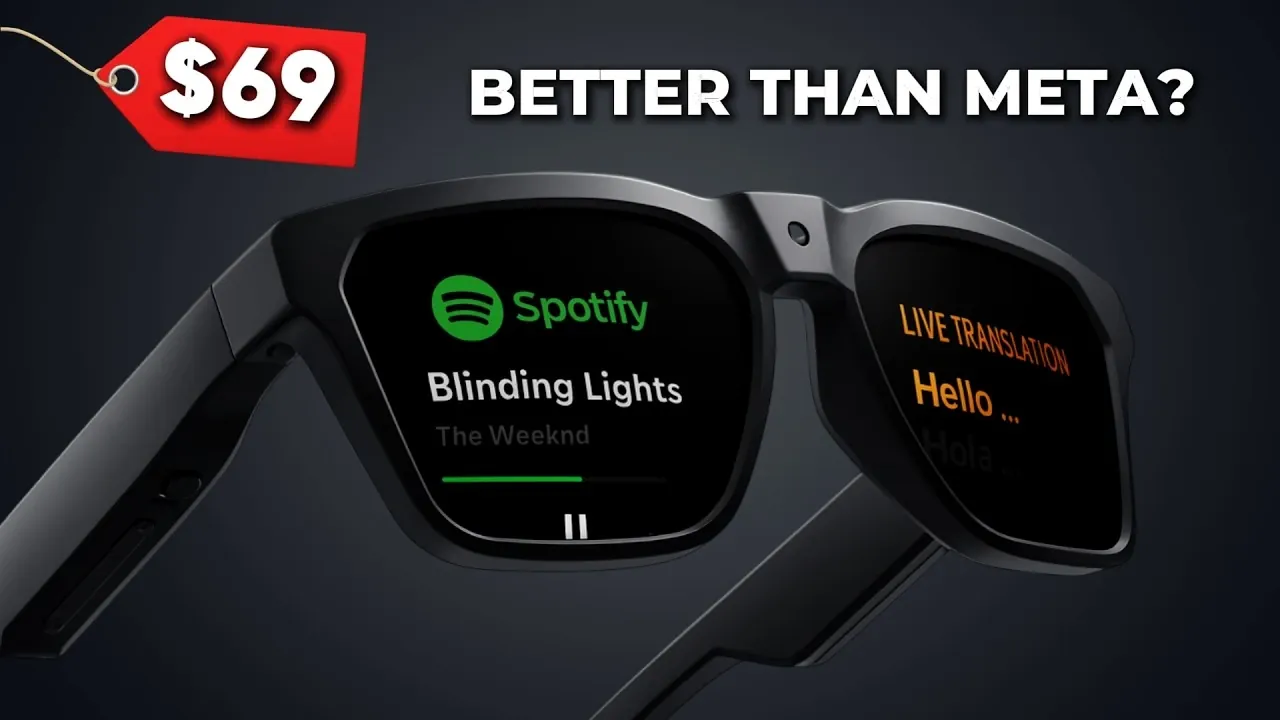 Inmo Air3s worn outside, twin 1080p displays running Android apps while keeping a clean, simple interface visible.