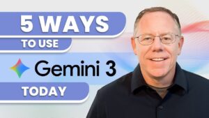 Zapier dashboard connects Gemini 3 to multiple apps, displaying an automated workflow for social posts and summaries.