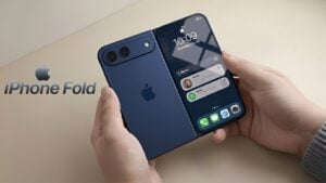Concept design of Apple’s iPhone Fold 2026 with foldable display